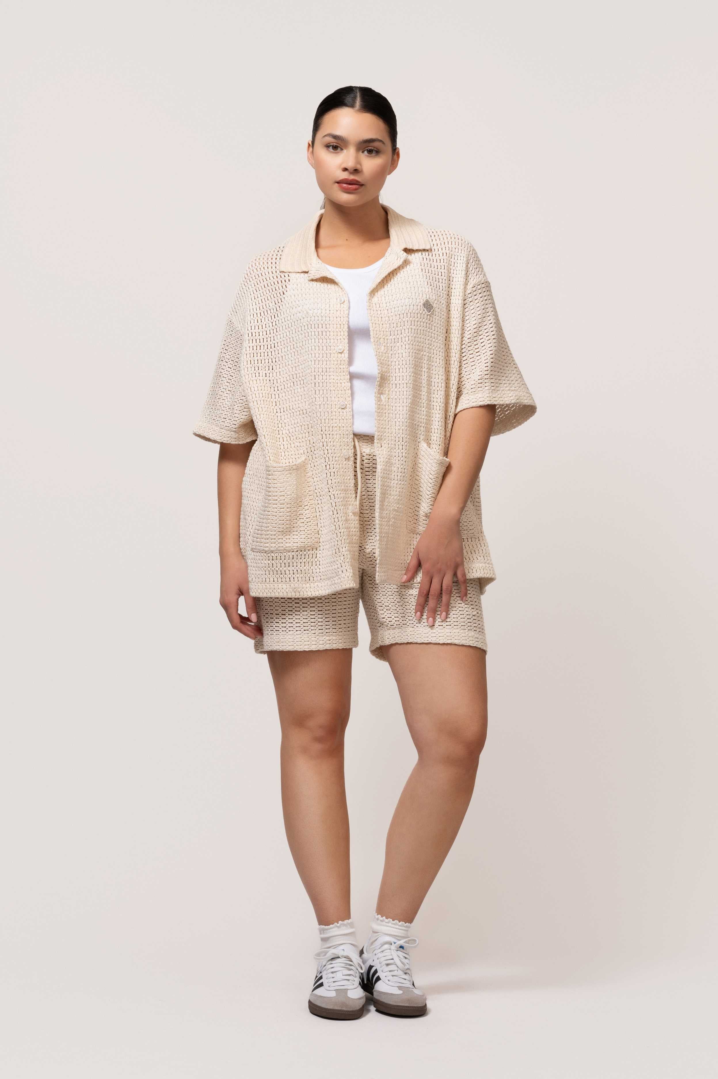 LYRA KNITTED CROCHET SET OFF-WHITE