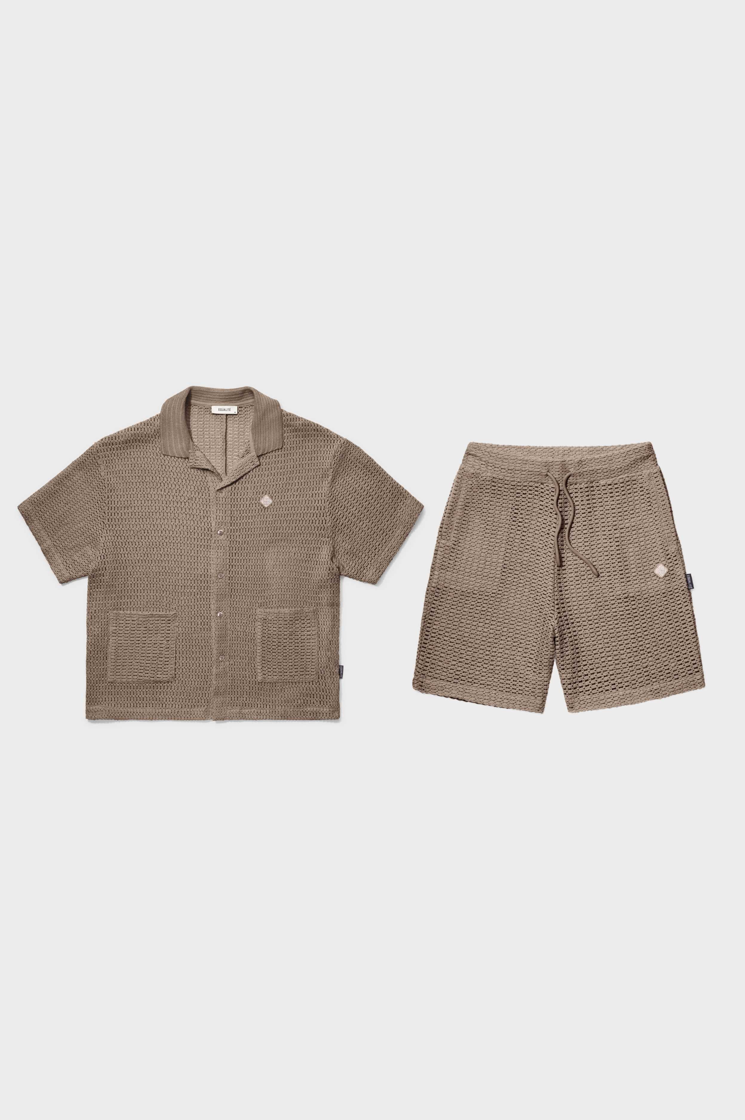 LYRA KNITTED CROCHET SET TAUPE
