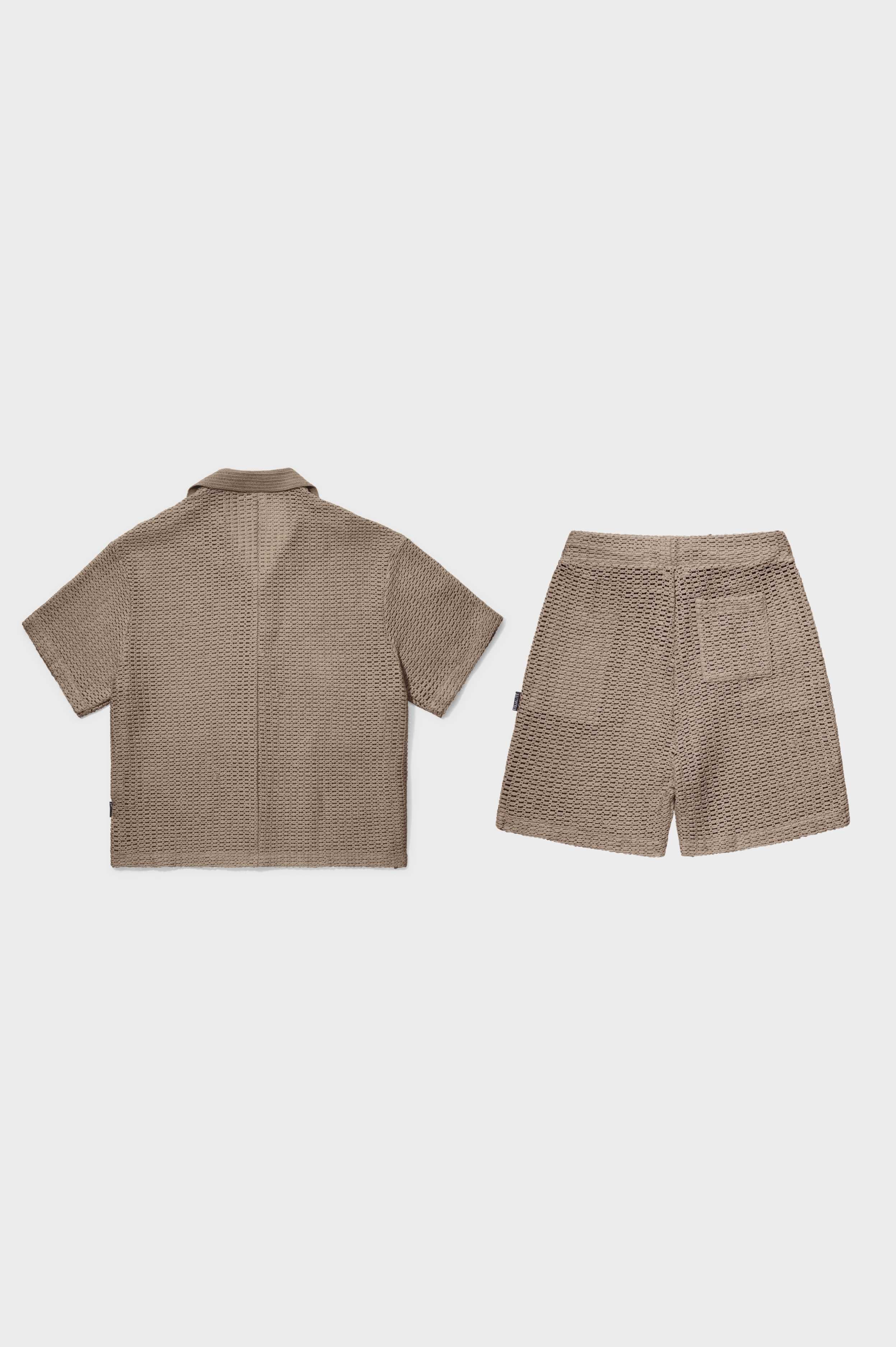 LYRA KNITTED CROCHET SET TAUPE