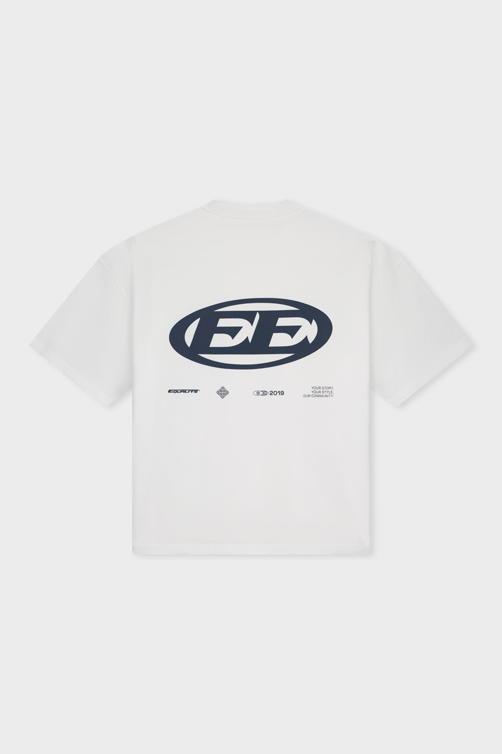 ARENA BOXY TEE | OFF-WHITE & NAVY