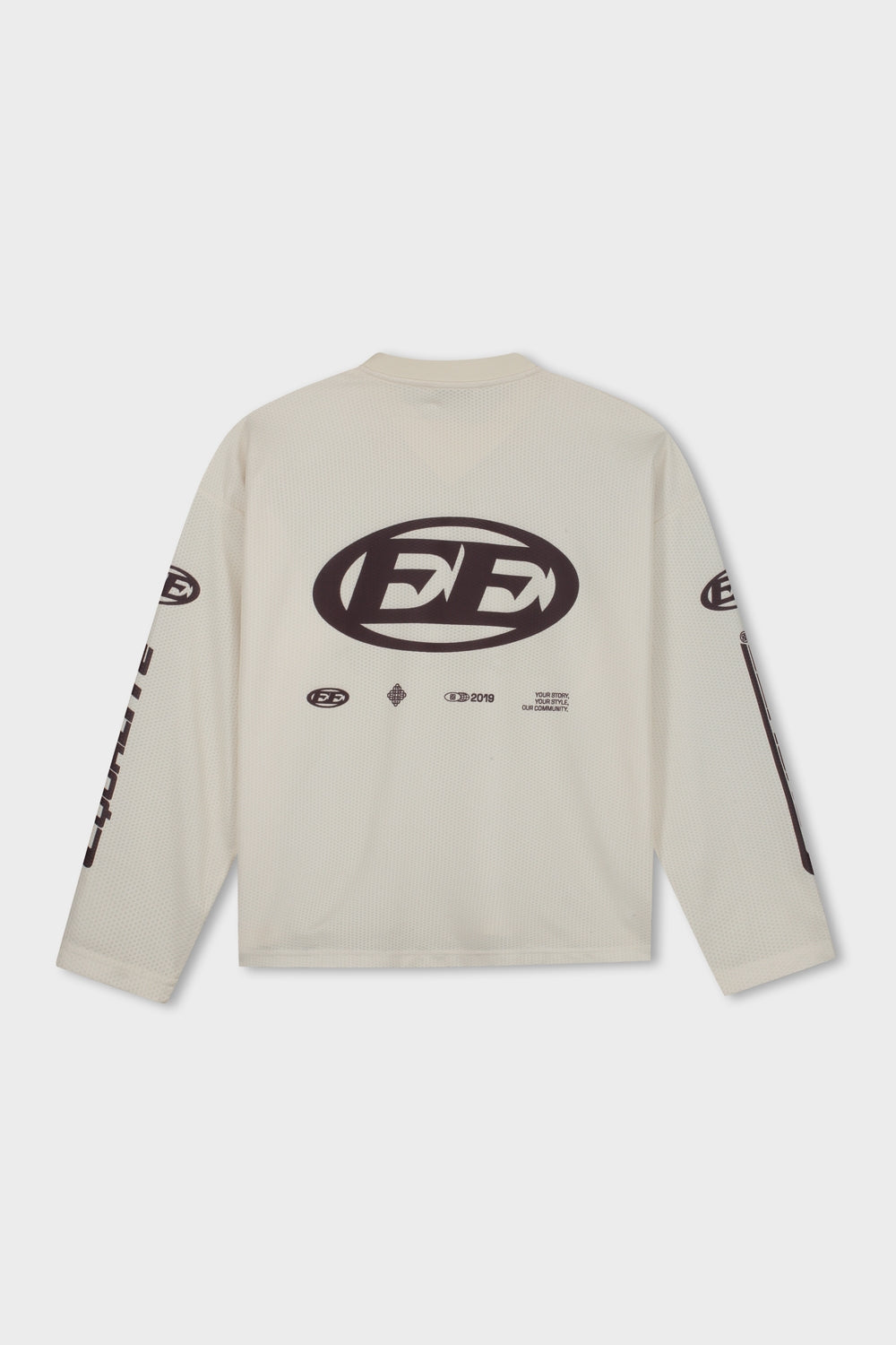 ARENA LONGSLEEVE JERSEY | OFF WHITE & BROWN