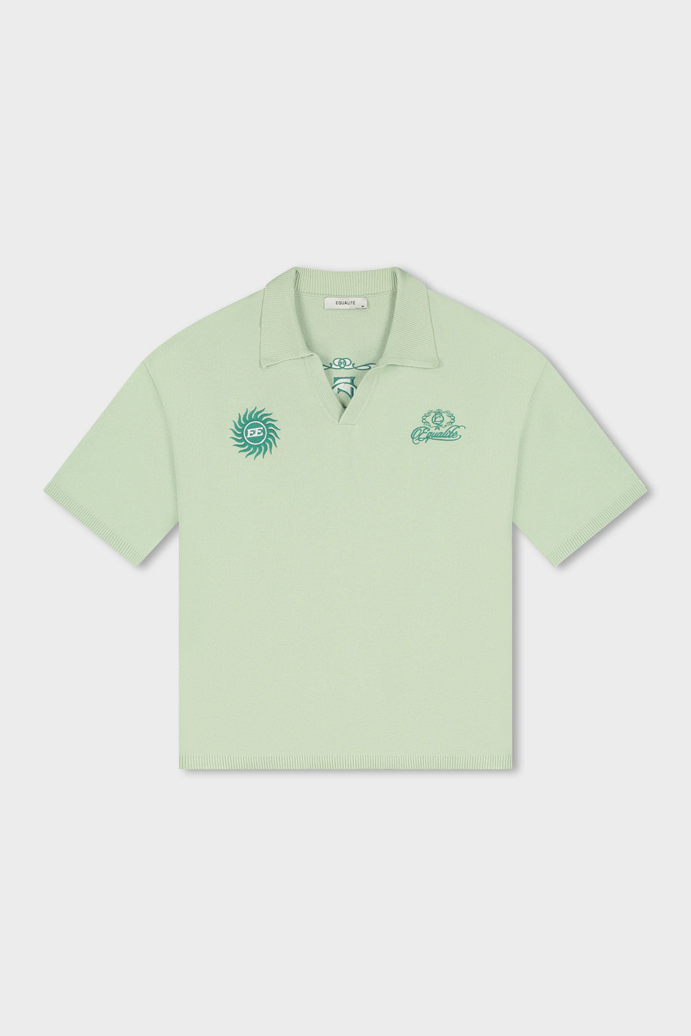 BEAU KNIT POLO | SOFT LIGHT GREEN