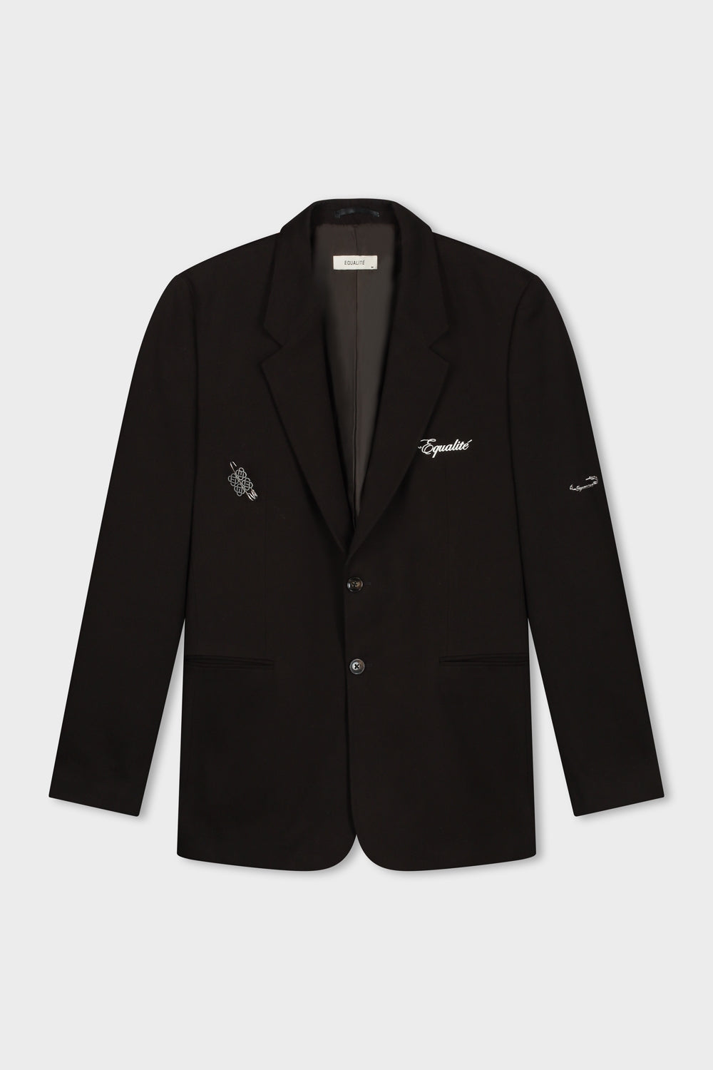 BROOCHED OVERSIZED BLAZER | BROWN