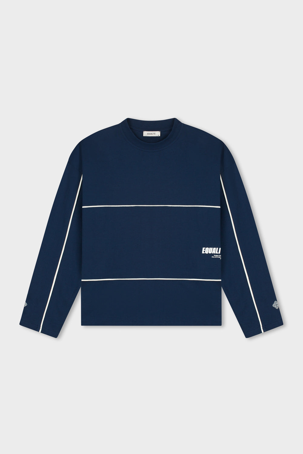 BRUNO LINE LONGSLEEVE TEE | NAVY & OFF-WHITE