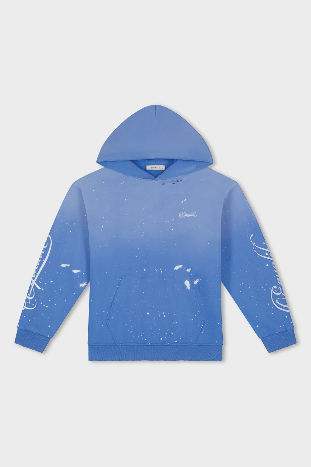 SIGNATURE PAINT OVERSIZED HOODIE | BLUE