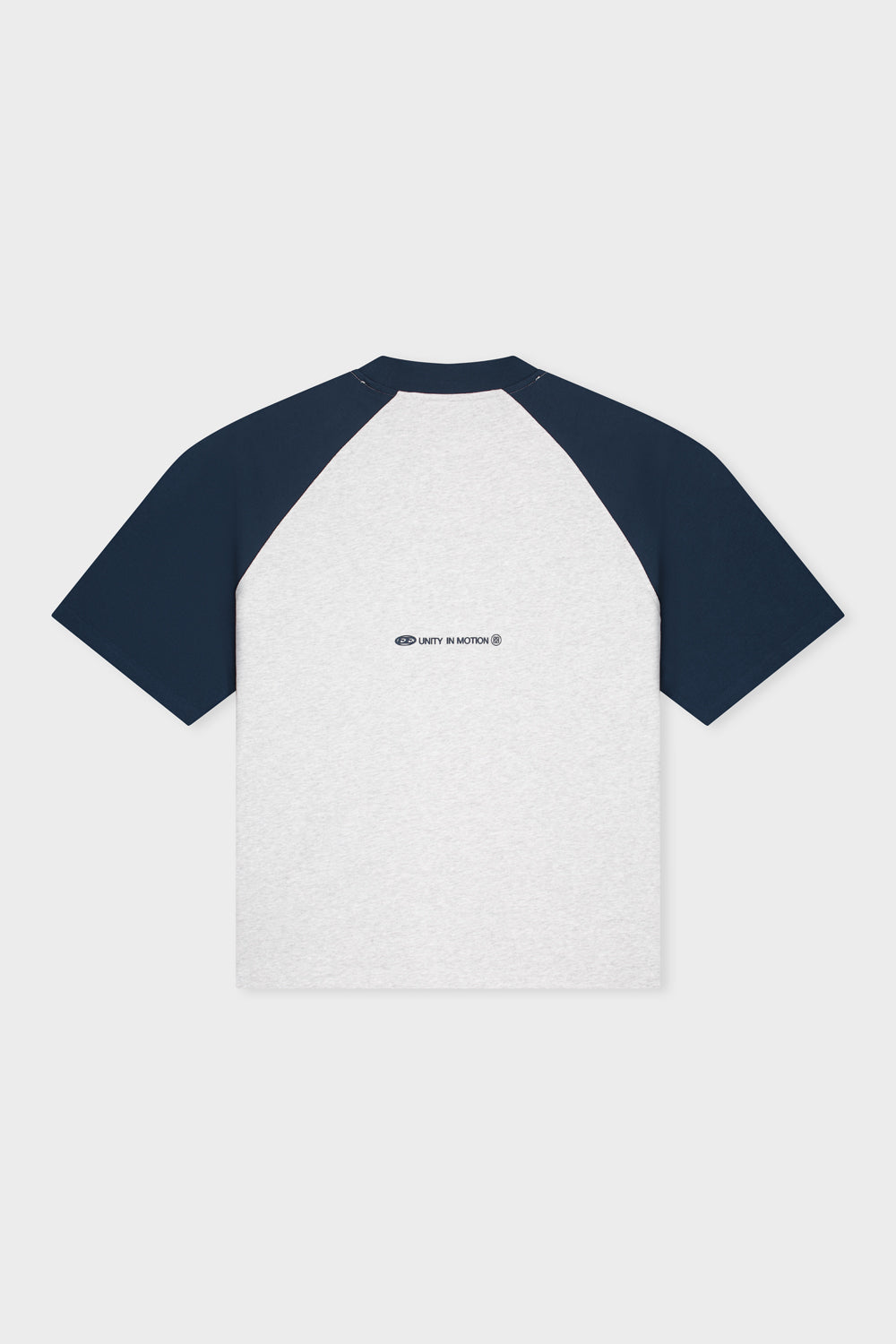 CELESTE RAGLAN BOXY TEE | MELANGE GREY & NAVY