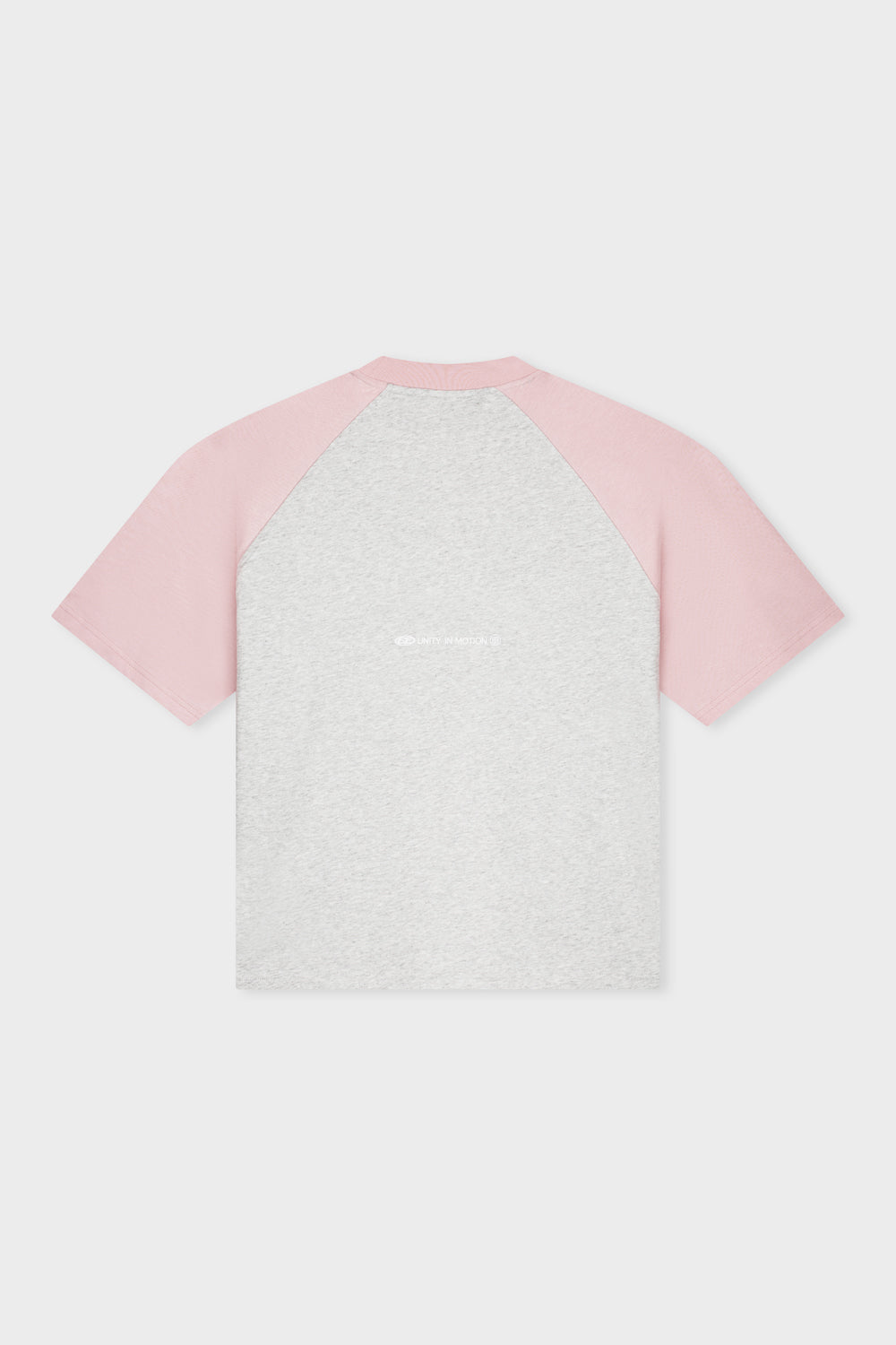 CELESTE RAGLAN BOXY TEE | MELANGE GREY & SOFT PINK