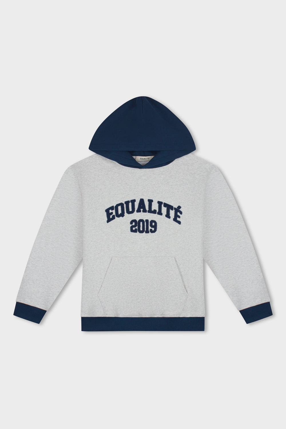 COLLECTIVE OVERSIZED HOODIE | MELANGE GREY & NAVY