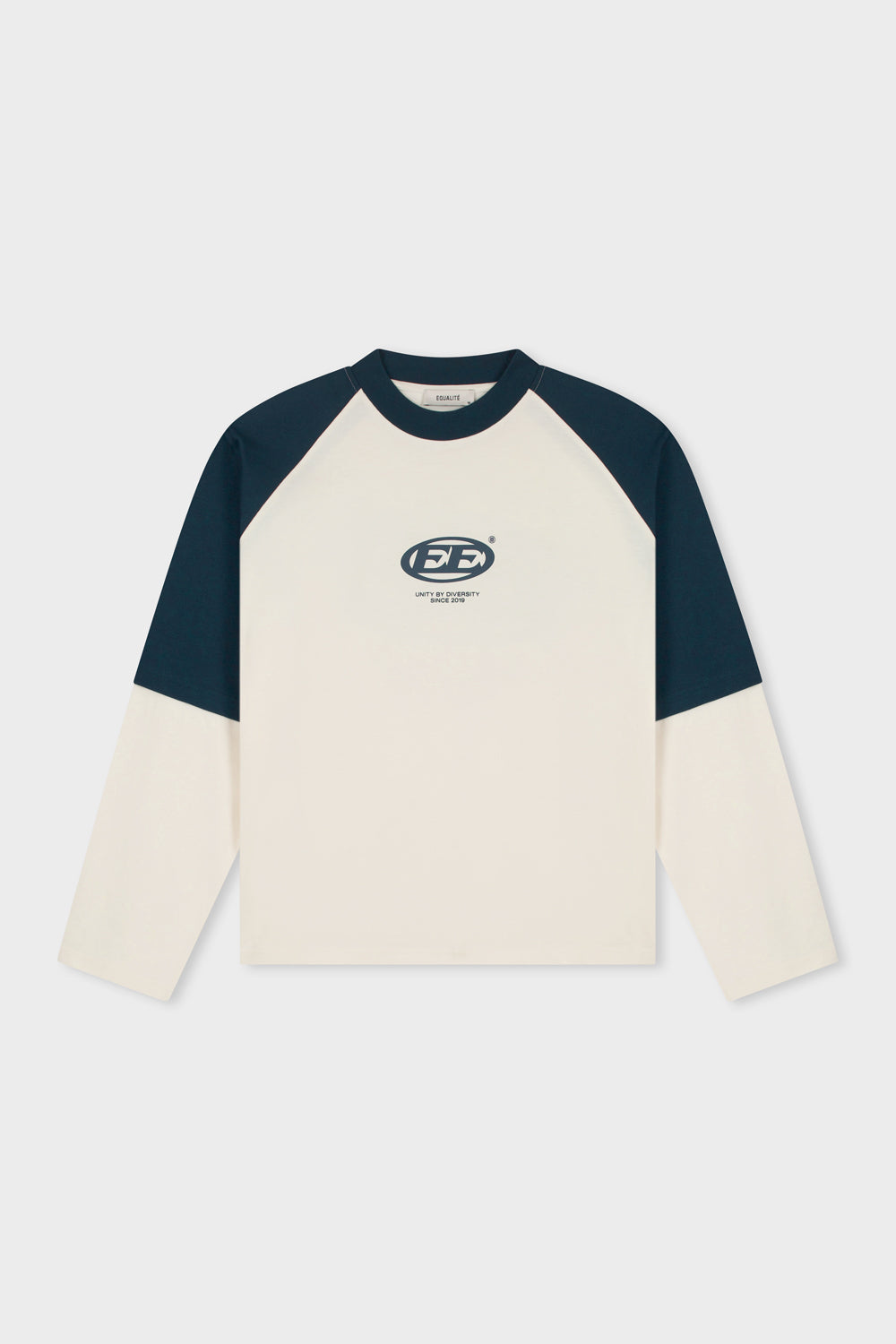 DANTE DOUBLE LAYER LONGSLEEVE TEE | OFF-WHITE & NAVY