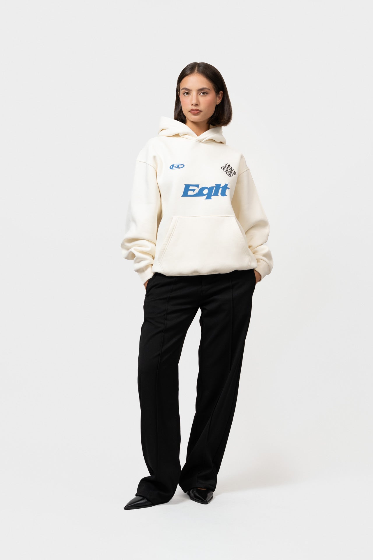 JERSEY OVERSIZED HOODIE | OFF WHITE