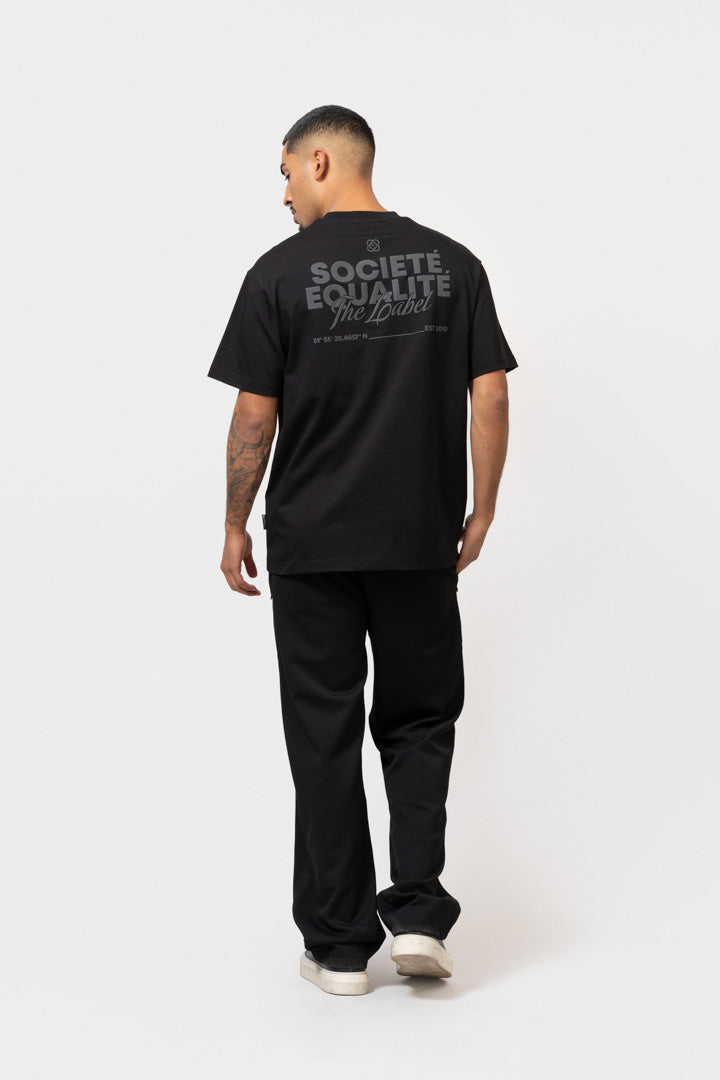 SOCIETÉ 2.0 OVERSIZED TEE | BLACK & BLACK