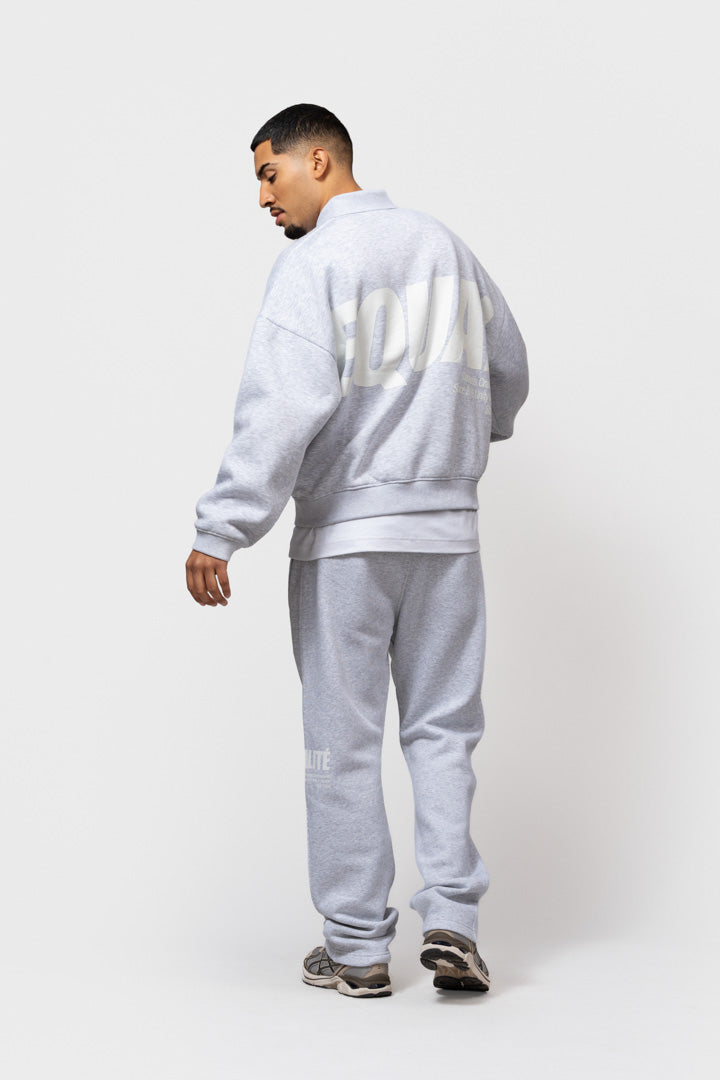 ELIA POLO SWEATER | MELANGE GREY