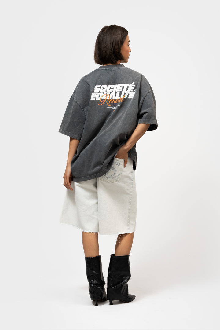 SOCIETÉ RESORT BOXY TEE | WASHED GREY