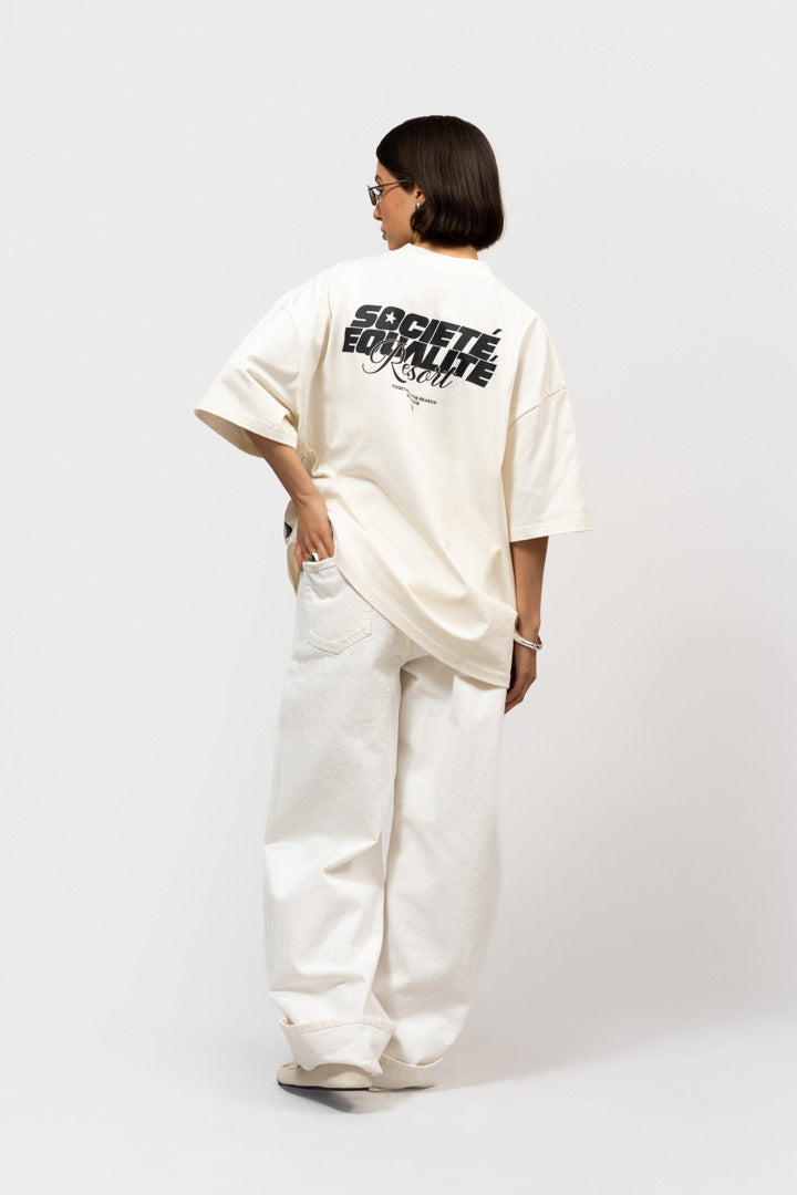 SOCIETÉ RESORT BOXY TEE | OFF-WHITE