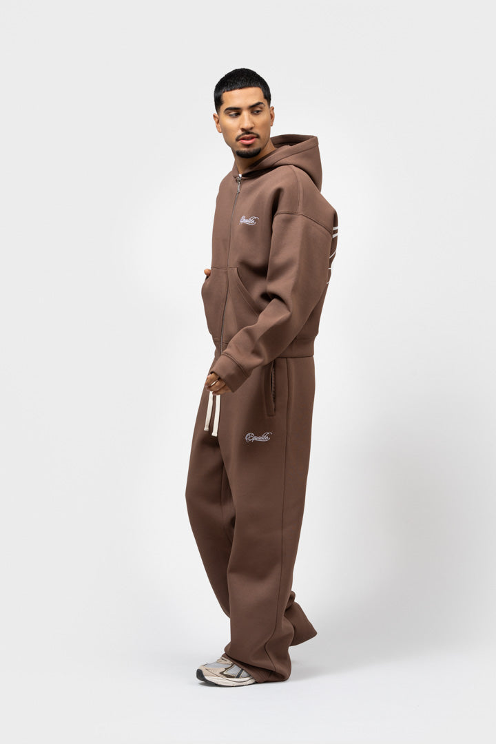 YUKI OVERSIZED SCUBA FULL ZIP HOODIE | TOBACCO