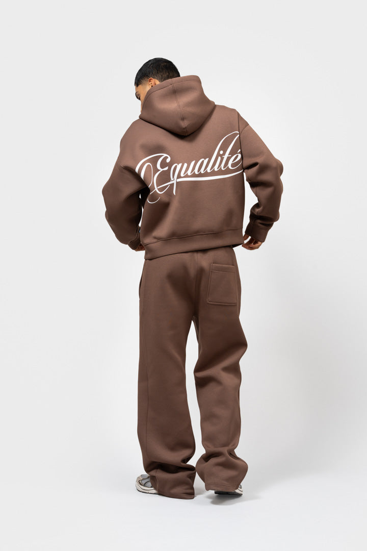 YUKI OVERSIZED SCUBA FULL ZIP HOODIE | TOBACCO