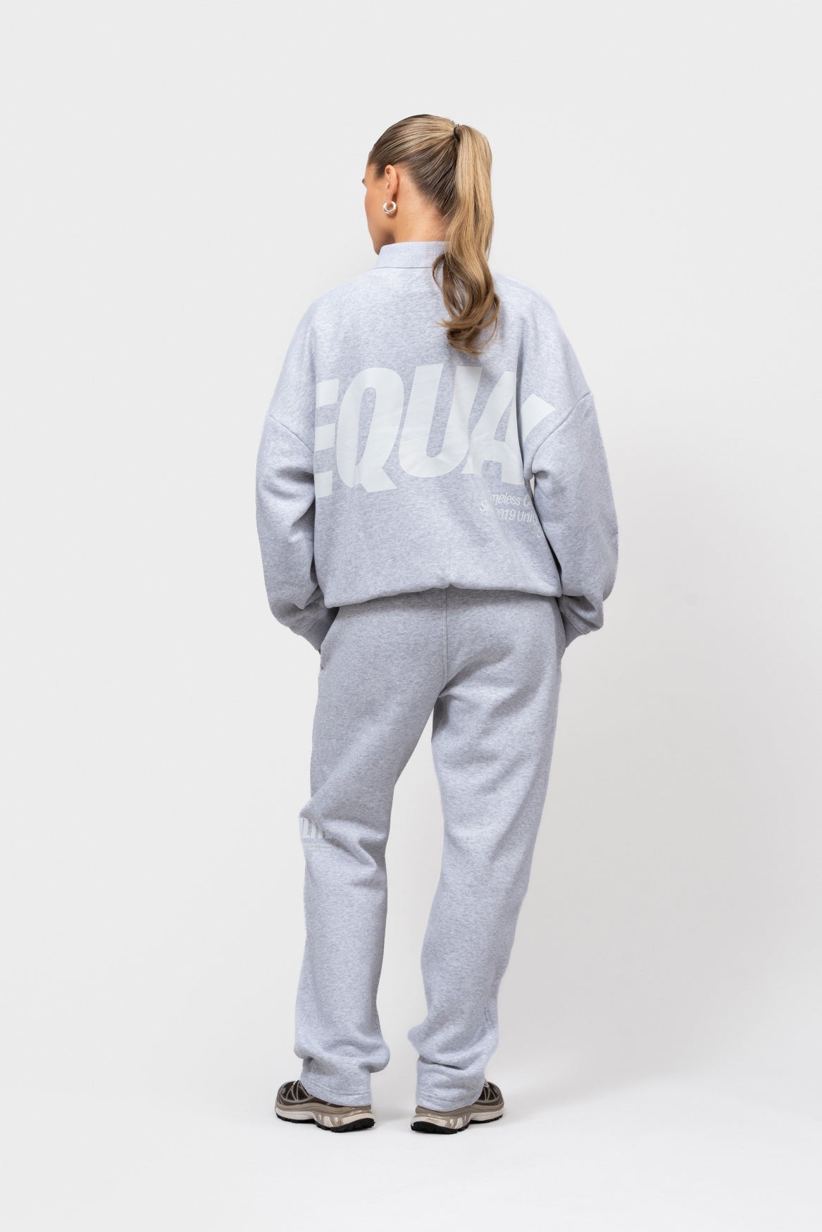 ELIA POLO SWEATER | MELANGE GREY