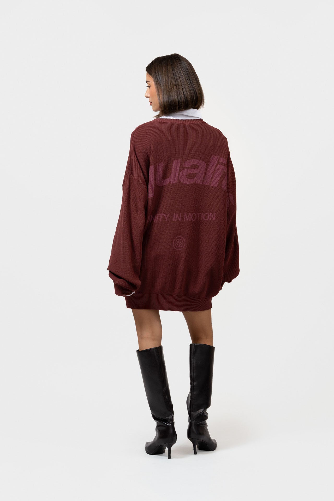 NOOR KNIT SWEATER | AUBERGINE