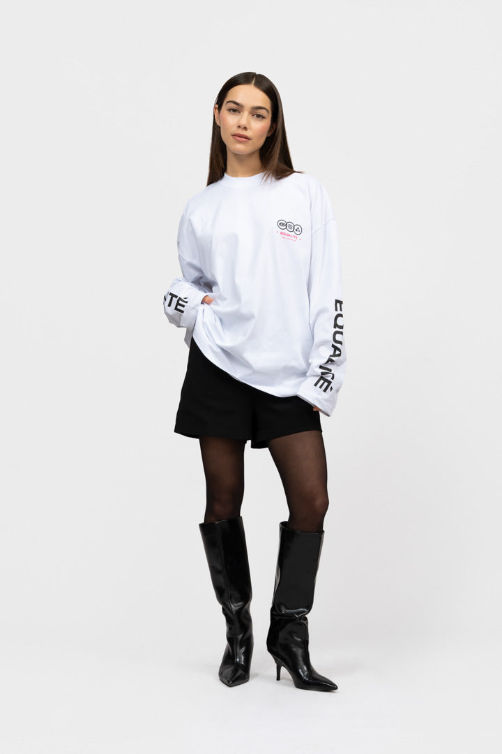 UNIVERSE LONG SLEEVE TEE | WHITE