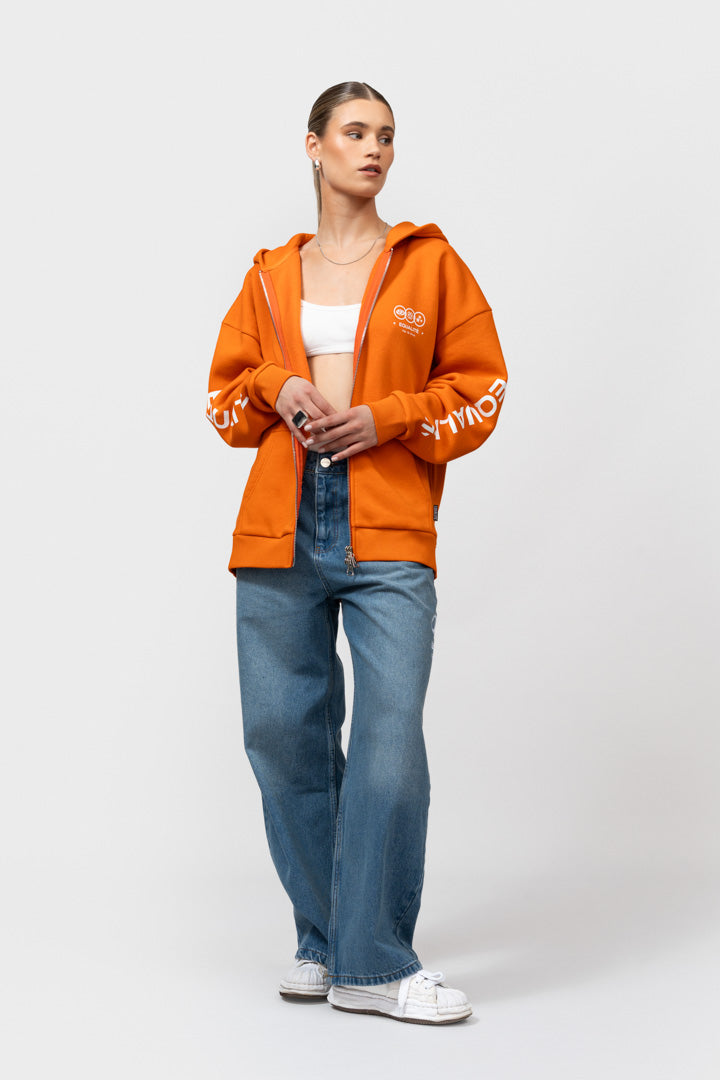 UNIVERSE FULL ZIP HOODIE | ORANGE