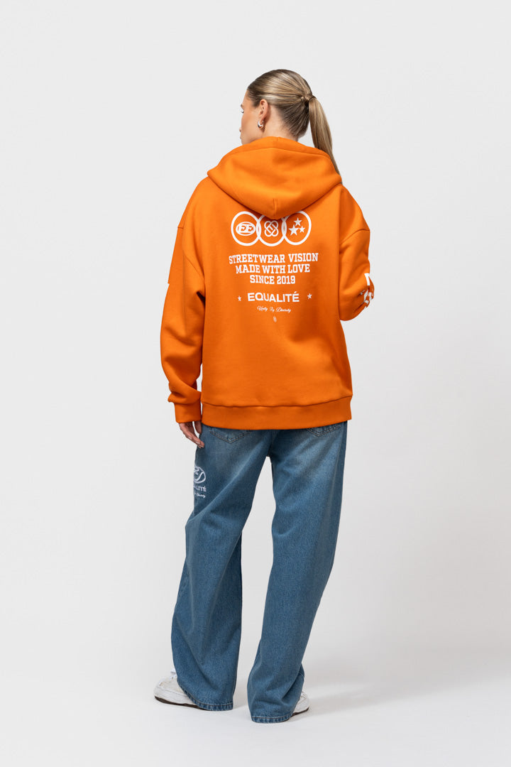 UNIVERSE FULL ZIP HOODIE | ORANGE