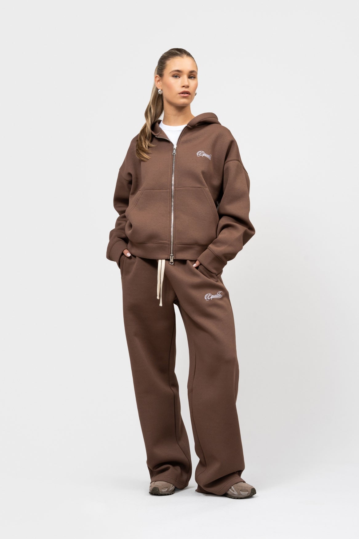YUKI OVERSIZED SCUBA FULL ZIP HOODIE | TOBACCO