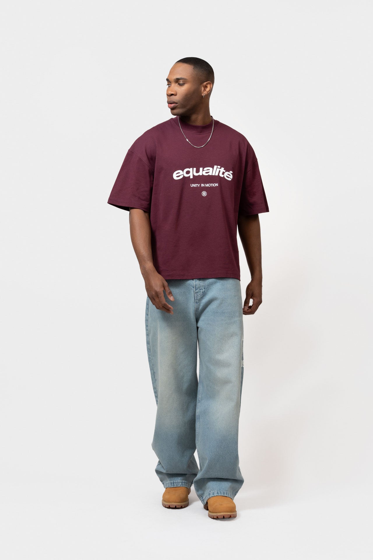 CELESTE BOXY TEE | AUBERGINE