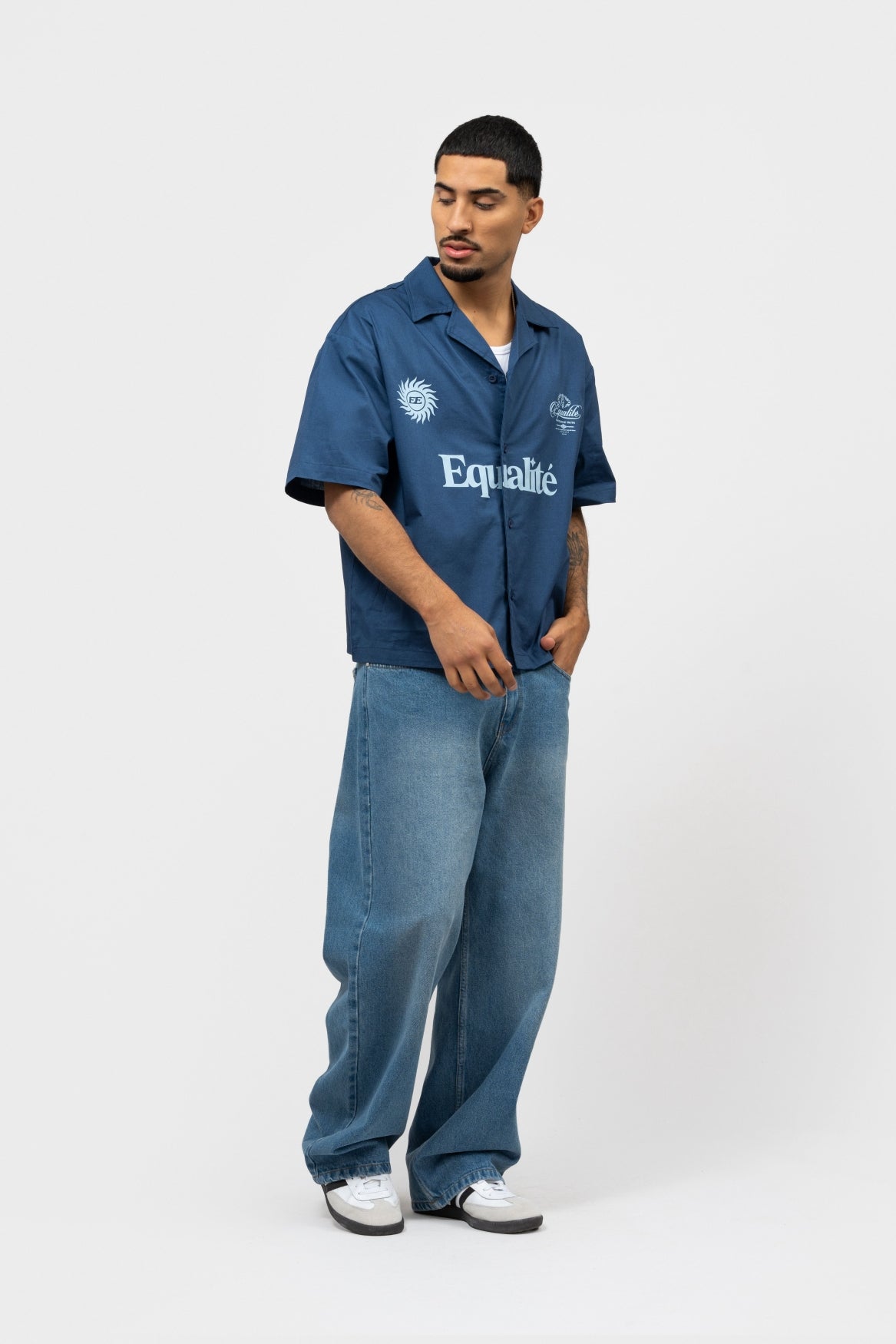 ASH BOXY SHIRT | NAVY