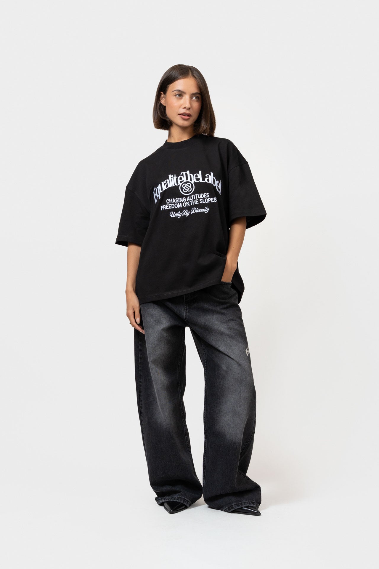 FEM BAGGY JEANS | BLACK
