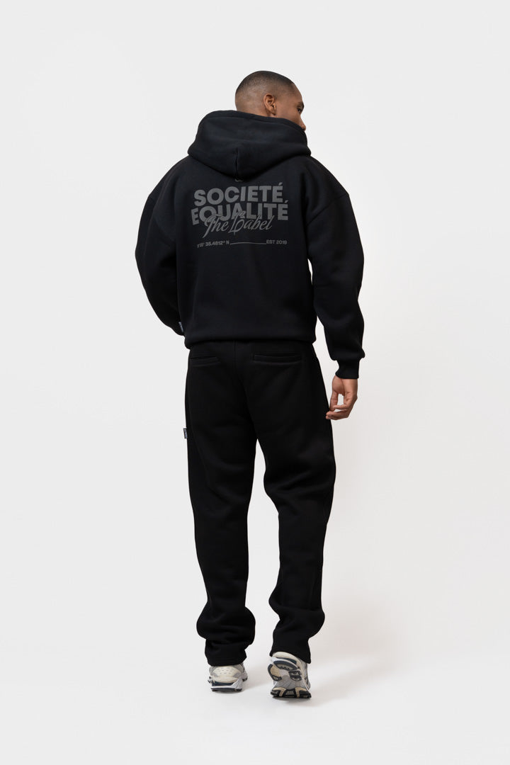 SOCIETÉ 2.0 FULL ZIP HOODIE | BLACK & BLACK