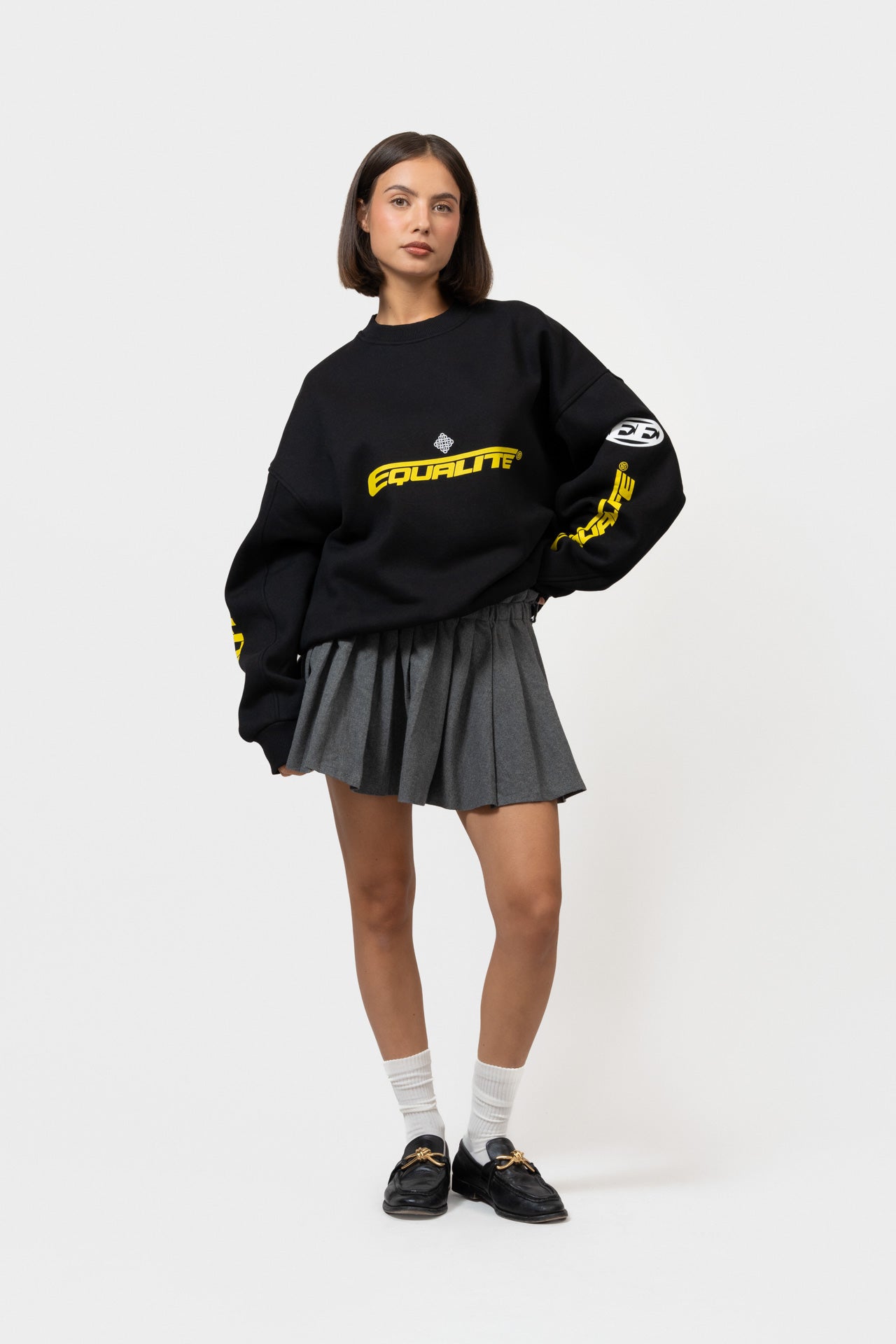 ARENA OVERSIZED SWEATER | BLACK