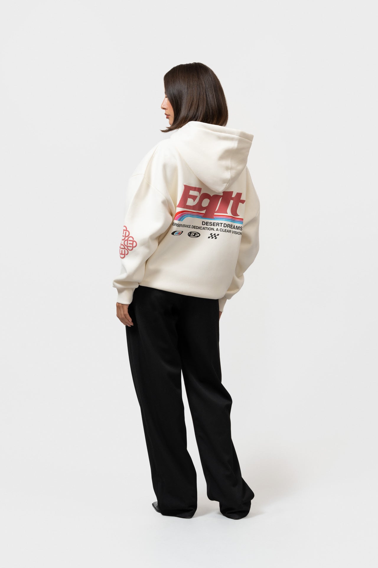 DESERT OVERSIZED FULL ZIP HOODIE | OFF-WHITE