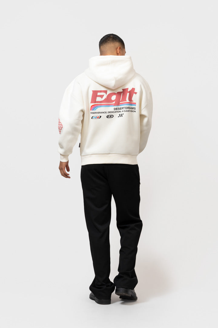 DESERT OVERSIZED FULL ZIP HOODIE | OFF-WHITE