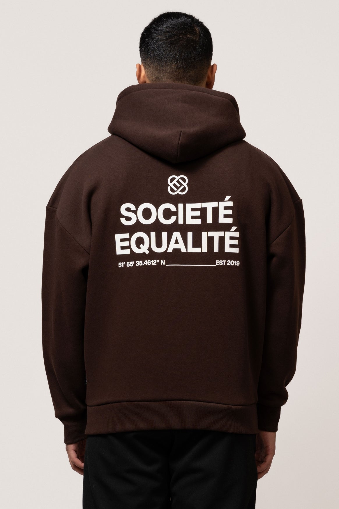 Societé Oversized Full Zip Hoodie | Brown