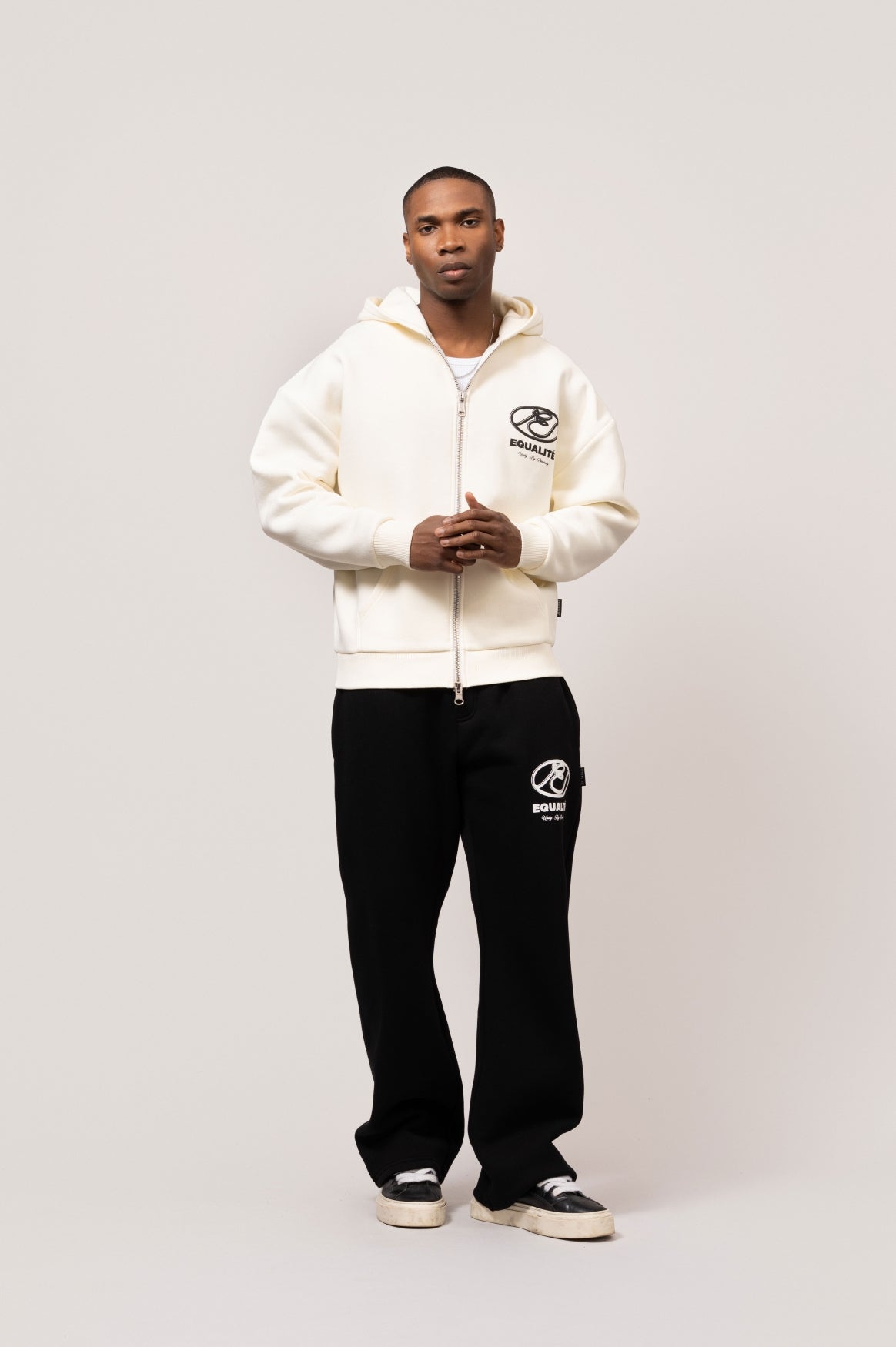 ARID OVERSIZED FULL ZIP HOODIE | OFF-WHITE