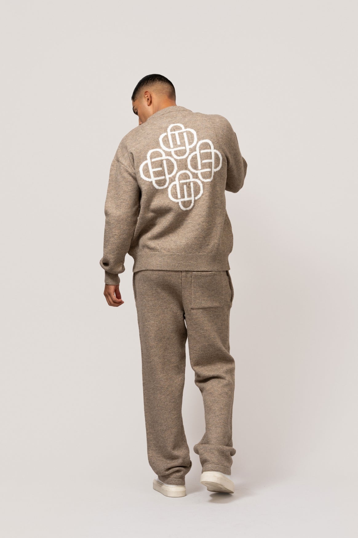 Fluffy Knit Pants | Taupe