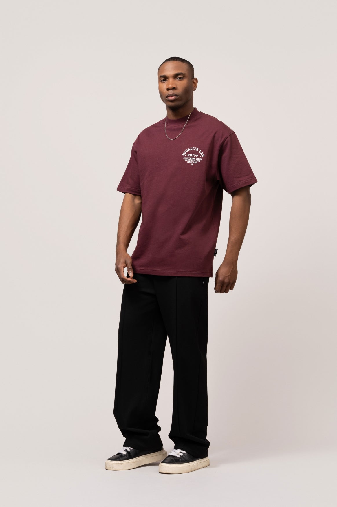 Lucius Boxy Tee | Burgundy