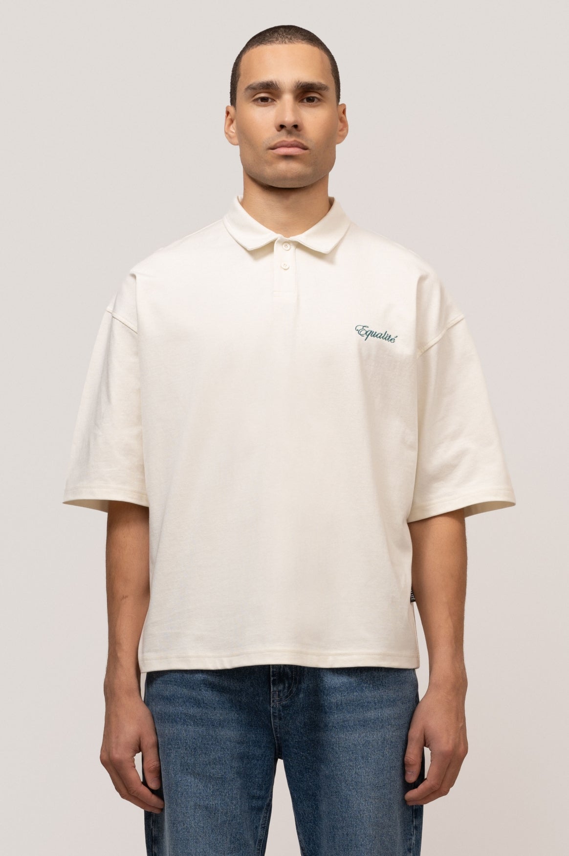 OASIS BOXY POLO | OFF-WHITE