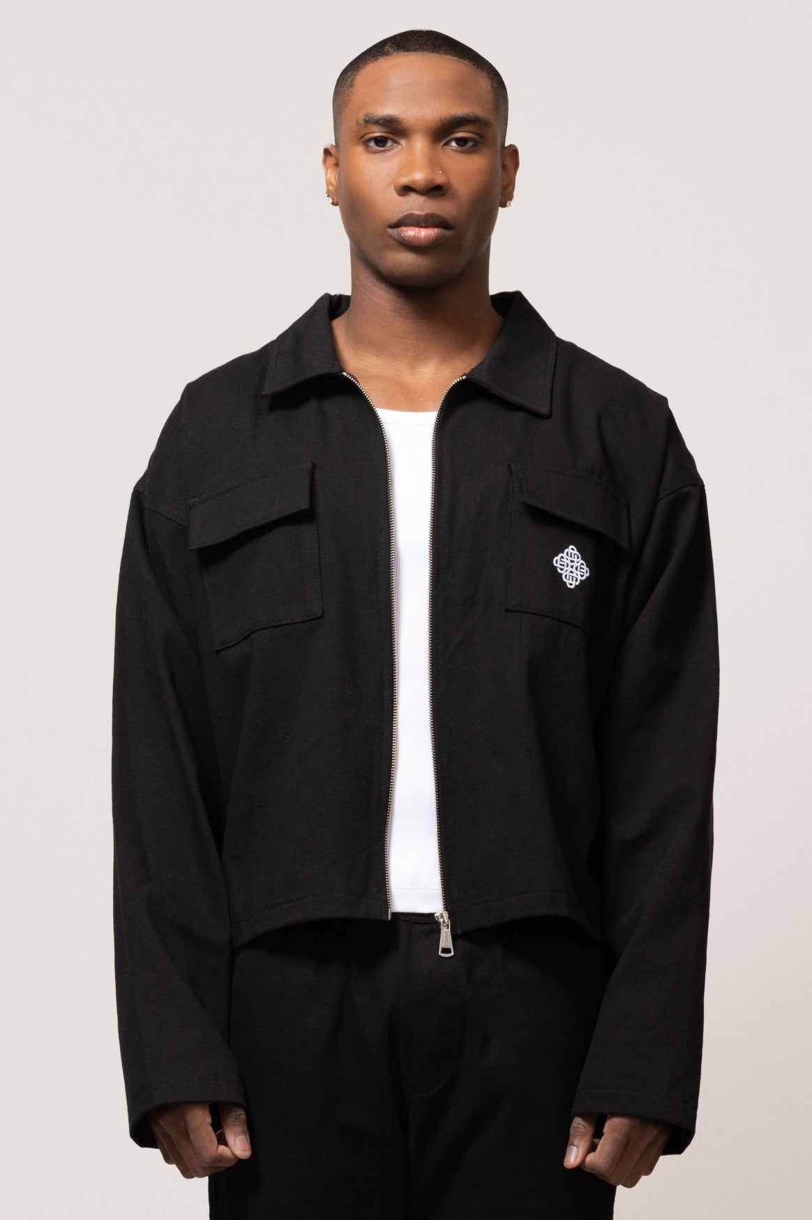 SYMBOL BOXY JACKET | BLACK