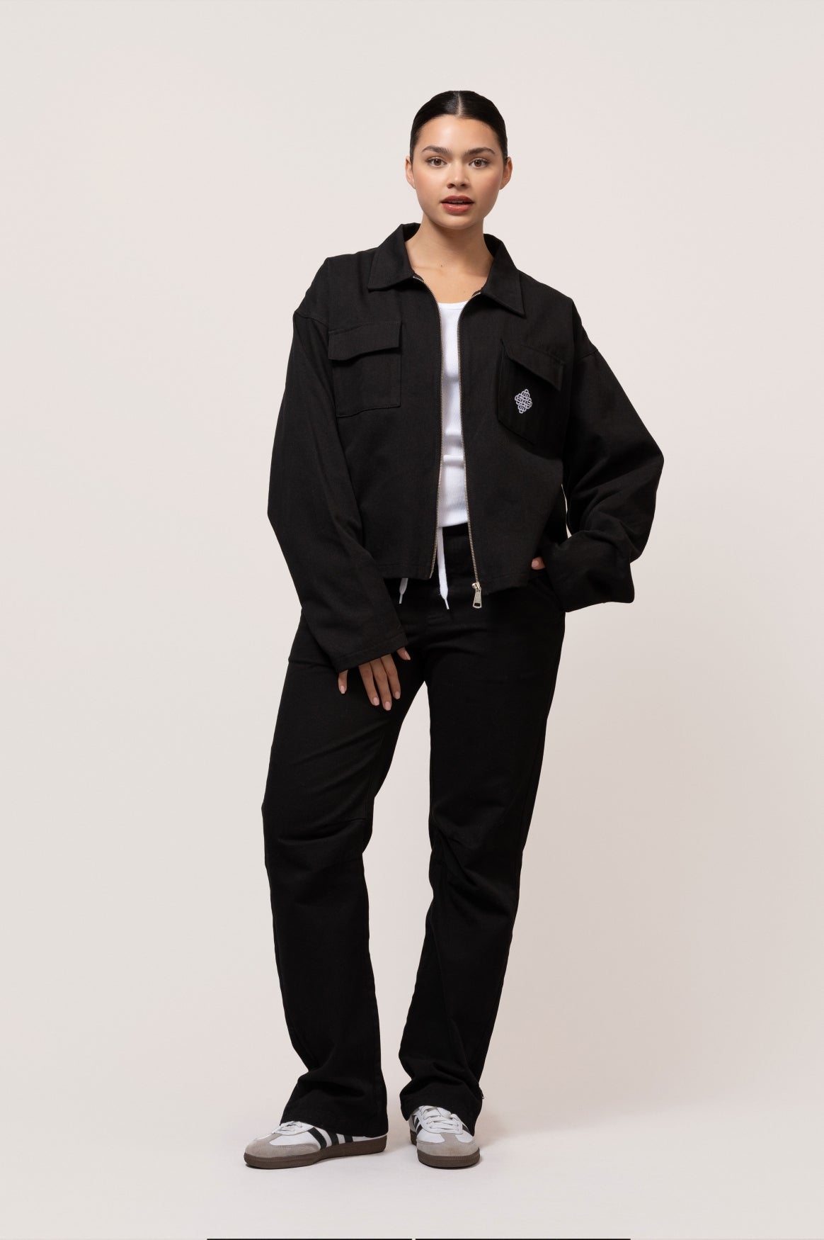 SYMBOL BOXY JACKET | BLACK