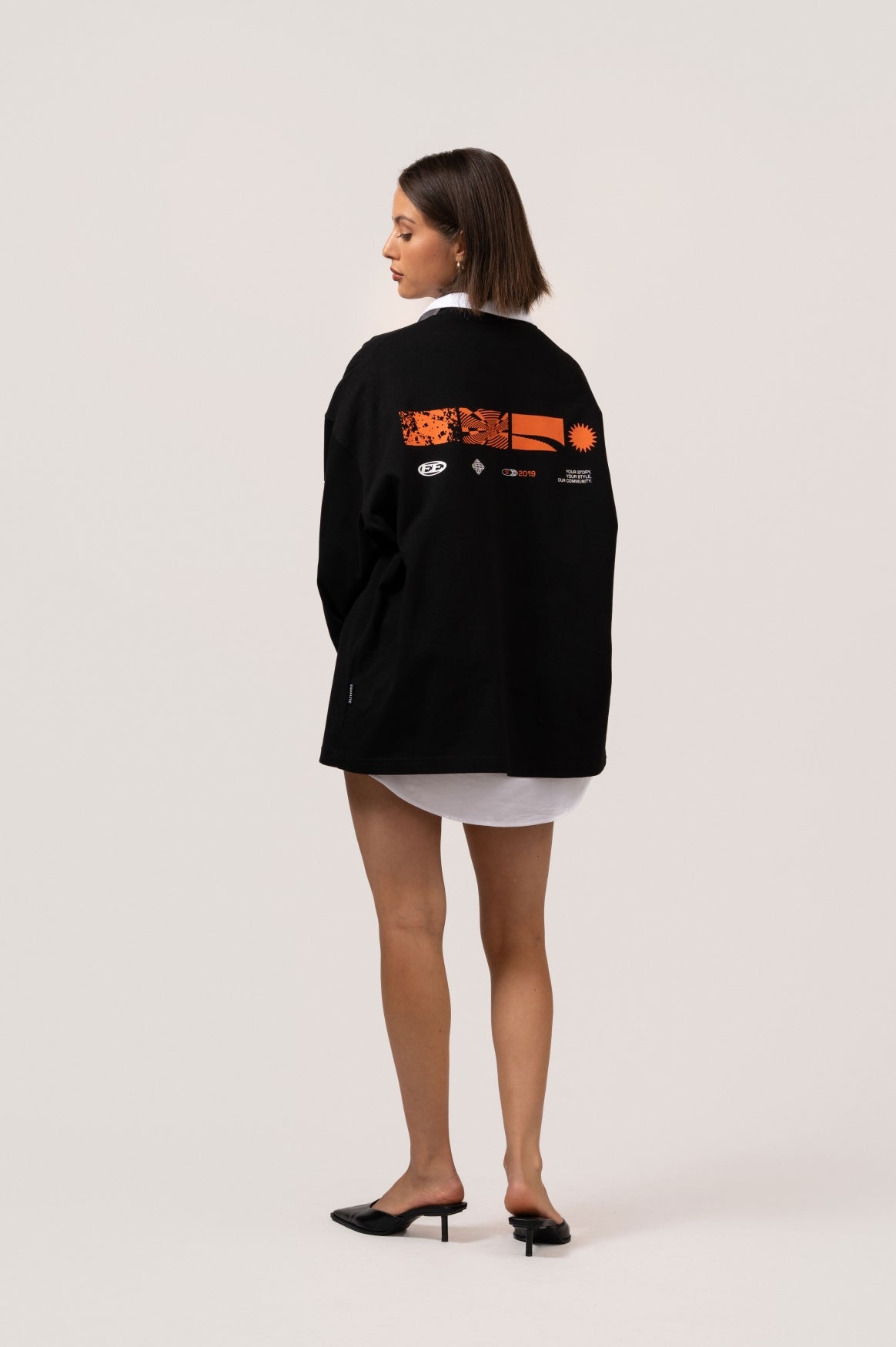 ADRENALINE LONGSLEEVE TEE | BLACK & ORANGE