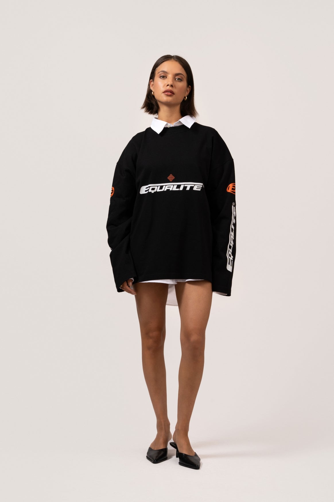 ADRENALINE LONGSLEEVE TEE | BLACK & ORANGE
