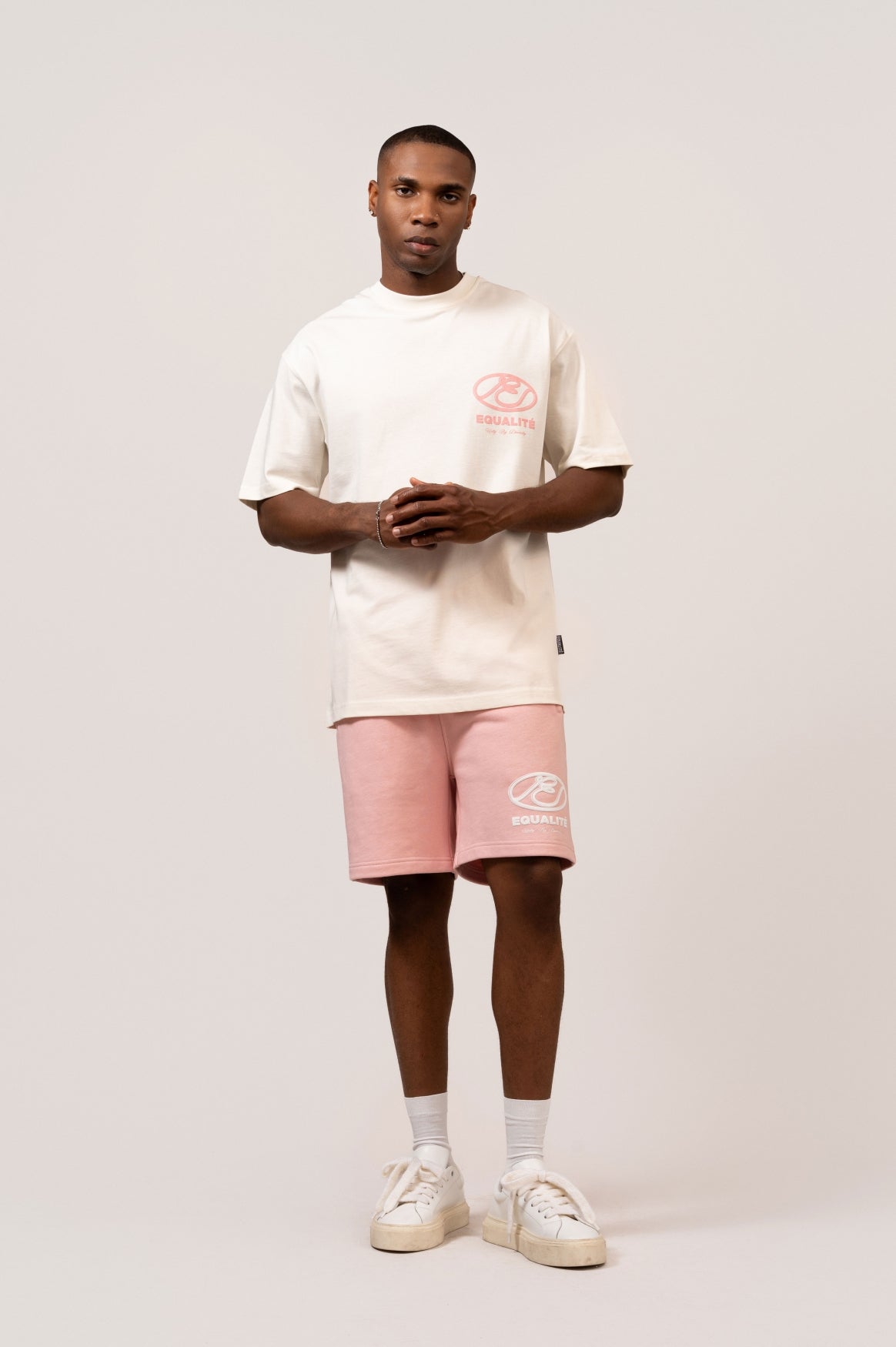 ARID OVERSIZED TEE | OFF-WHITE & PINK