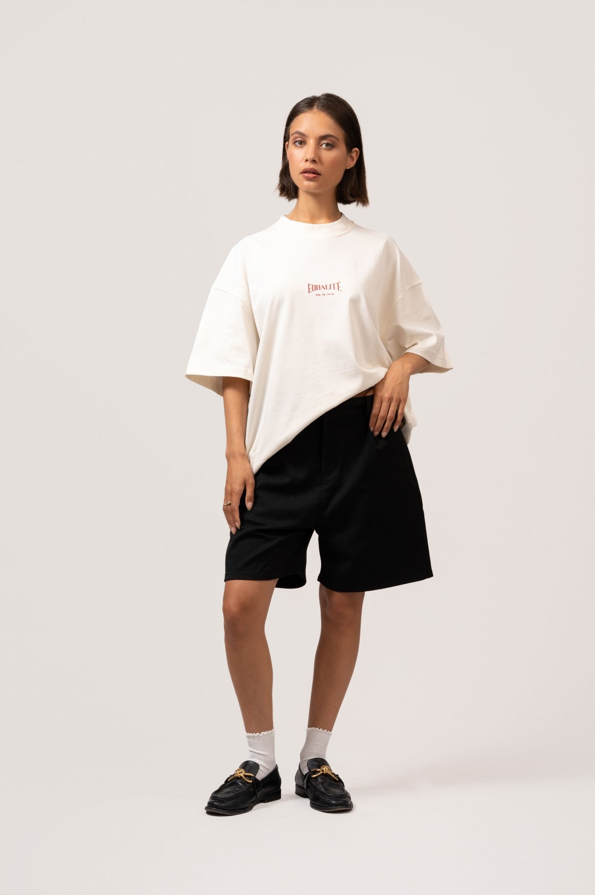 CHLOÉ BOXY TEE | OFF-WHITE & RED
