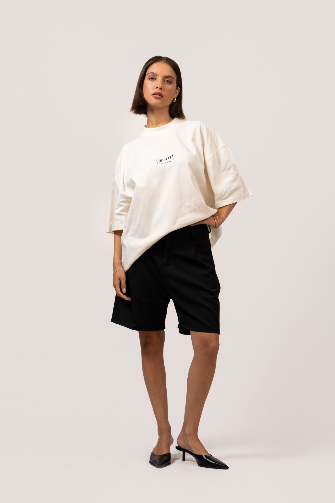 CHLOÉ BOXY TEE | OFF-WHITE & BLACK