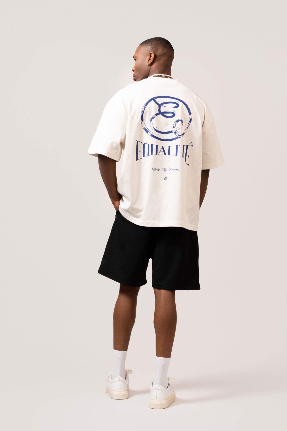 CHLOÉ BOXY TEE | OFF WHITE & BLUE