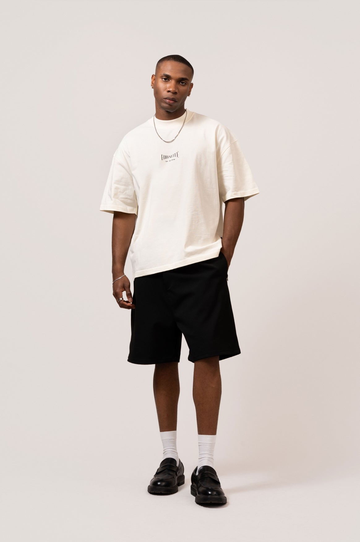 CHLOÉ BOXY TEE | OFF-WHITE & BLACK