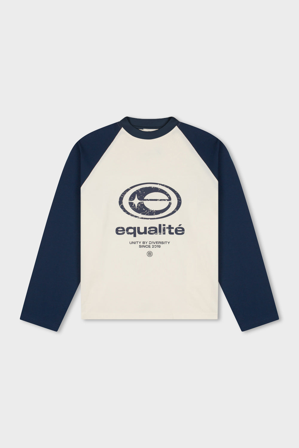 ELAN OVERSIZED LONGSLEEVE TEE | OFF-WHITE & NAVY