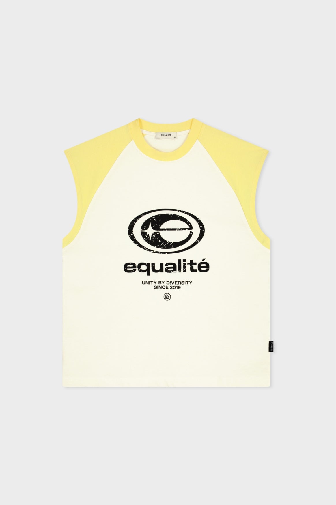 ELAN RAGLAN TANKTOP | OFF-WHITE & SOFT YELLOW