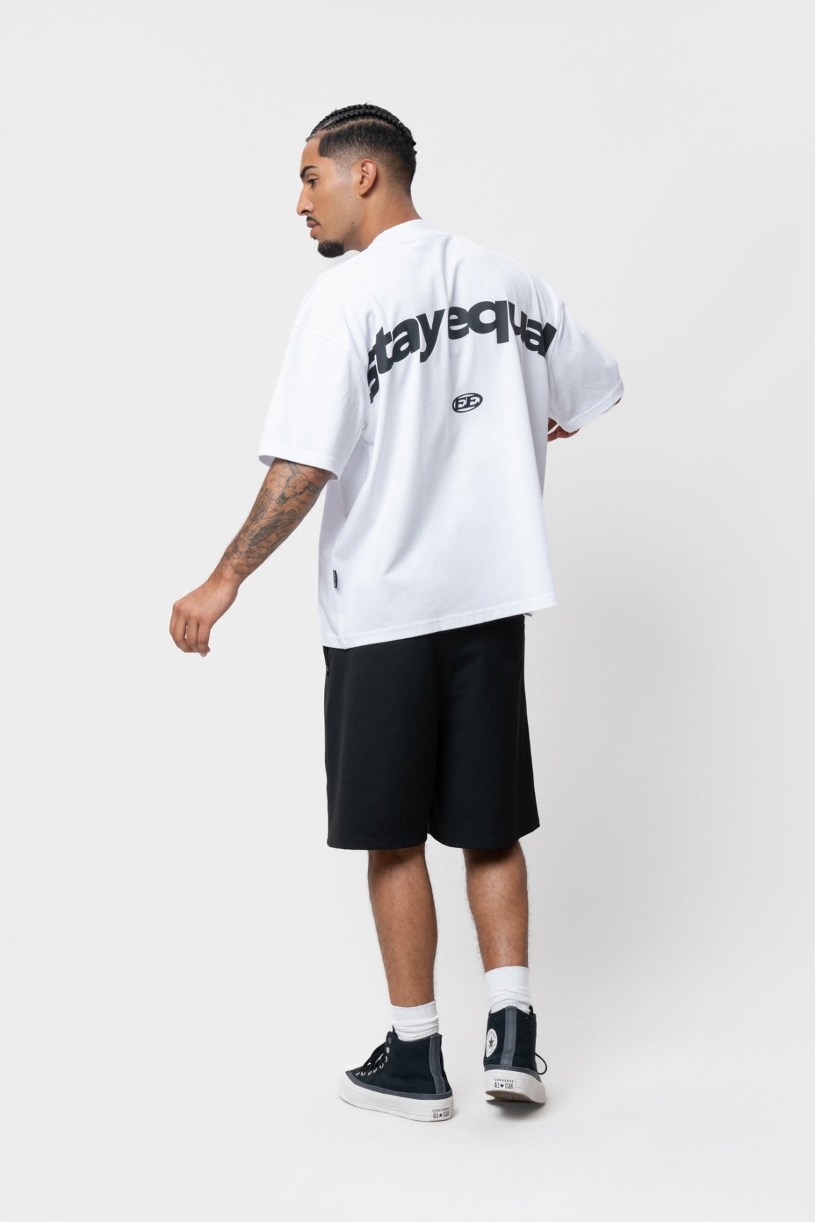 STAY EQUAL BOXY TEE | WHITE